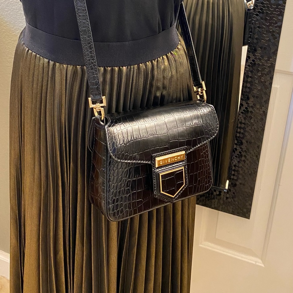 Auth Givenchy  Nobile Crocodile leather bag